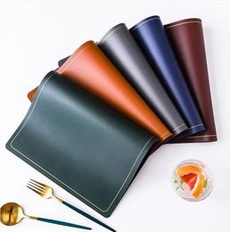 PU Leather Placemat Dining Table Mat Waterproof Non Slip Insulation Place Mats for Kitchen