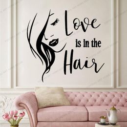 Wall Stickers Love Hair Salon Decal Hairstylist Gorgeous Oily Radiate Home Decoration Sticker Yw147