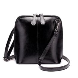 Evening Bags Fashion Women's Handbag Genuine Leather Shoulder Black Women Shell Messenger Bag Designer Small Crossbody Tasjes DamesEveni