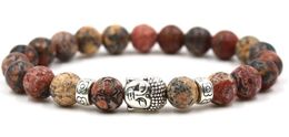 Modestränge Naturstein Buddha Kopf Tiger Auge türkis 8mm Chakra Heilung Reiki Yoga Armband Elastizität AW4s