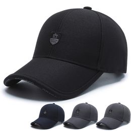 Men Fashion Wild Sunshade Sun Protection Black Baseball Cap For Winter Women Sport Cotton Warm Hats Male Kpop Bone Unisex C35 220318