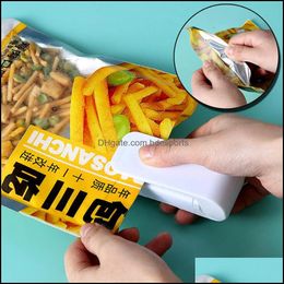Other Household Sundries Home Garden Mini Heat Bag Sealing Hine Package Thermal Plastic Food Closure Portable Sealer Packing Kitchen Drop