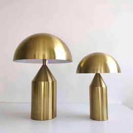 Nordic Iron Mushroom Table Lamp Decor Home Decor de estar Estudo Bedroom Luz G9 Lâmpada de mesa Lâmpada de cabeceira H220423