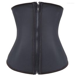 Women's Shapers Zip And 3 Hook 4 Steel Boned Waist Trainer Body Shaper Cincher Slimming Belt Corset Gaine AmincissanteWomen's