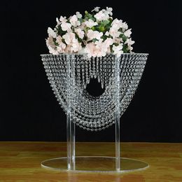 decoration Tall Acrylic Crystal Table Centrepiece Wedding Chandelier Flower Stand Wedding Centepiece Christmas Decorations imake083