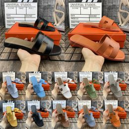 Luxe Damen-Hausschuhe, Sommer-Designer-Slides, echtes Leder, Damen-Flip-Flops, Slipper, stilvolle Sandali, klassische offene Zehen, lässige flache Sandalen, schwarze Scuffs-Schuhe mit Box