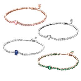 925 Sterling Silver Charms shiny love heart tennis Beads Original Fit Pandora Bracelet Jewellery Making DIY Gift