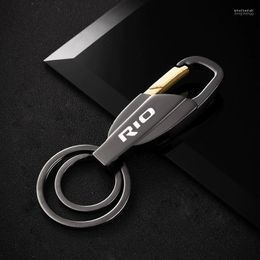 Keychains For Kia Rio 3 4 5 Linia XLINE 2013 2014 2022 Metal Keychain Alloy Buckle Waist Car Key Chain Accessories Emel22