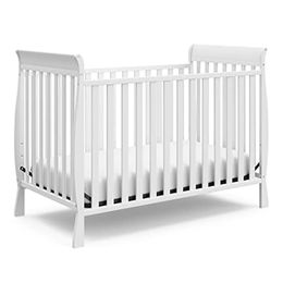 -Design tradicional de trenó tradicional com certificação Baby Crib Gold conversível