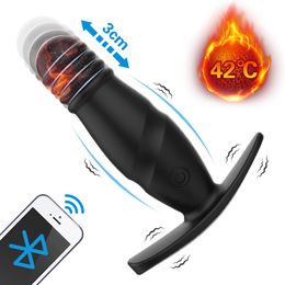 APP Control Telescopic Dildo Vibrator Intelligent Heating G-spot Vaginal Stimulator Prostate Massager Erotic sexy Toys for Couple