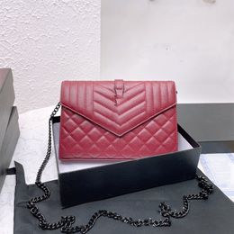 2022 TOP Designer luxury handbag vintage Women's Bags new Fashion Small Shoulder Bag brand Crossbody envelope bag chain Handbags purses