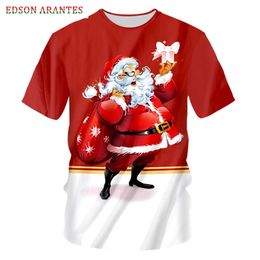 Custom S-7XL Novelty Christmas T-shirts Men Women 3d Santa Claus Funny Print T-shirt Unisex Summer Casual Tops Xmas Dad Mum Gift 220619