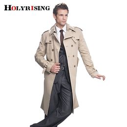 Trench Coat Men Classic Double Breasted Mens Long Coat Mens Clothing Long Jackets Coats British Style Overcoat S-6XL size 201211