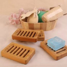 Solid Bamboo Soap Holder Natural Bathroom Soaps Dish Strong Convenient Originality Accessories For Hotel