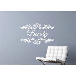 Personalised Beauty Hair Salon Stickers Spa Name Custom Window Art Sticker Wallpaper Artistic Design Decoration SA6 220621