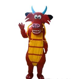 Mushu dragon mascot costumes Costume Adult Cartoon Character Mascota Mascotte Outfit Suit Adult Fancy Dress Cartoon Suit
