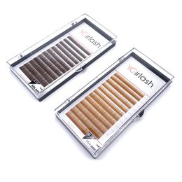 False Eyelashes 0.10 Thickness Permanent Handmade Eyebrow Light Brown Dark Straight Extensions No Curl EyelashFalse