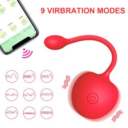 Fruit Jump Egg Full Silicone Vaginal Vibrator App Controlled Bluetooth Clitoral Stimulator G-spot Massager sexy Toys for Women