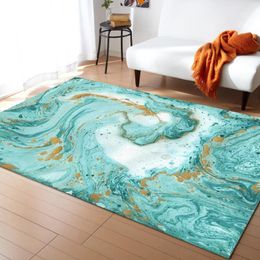 Carpets Marble Pattern Carpet Home Rug Area For Living Room Large Bed Blue RugsCarpets