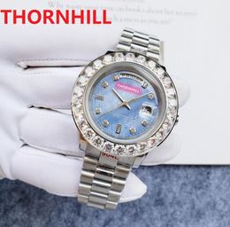 Shell Colour Dial luxury diamonds ring watch Mens 40mm Sapphire Automatic Movement Mechanical Sweeping 904L Stainless Steel Wristwatch week calendar series