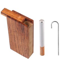 Smoking hookah Pipe New cross-border hot selling wooden cigarette box set storage box with cigarette pipe metal cleaning hook