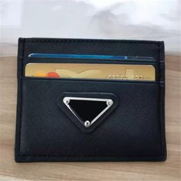 Designer Card Holders Triangle Mark Credit Wallet PU Leather Passport Cover ID Business Mini Pocket Travel for Men Women Purse Case Driving License