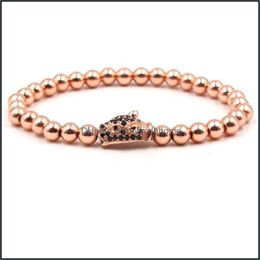 Charm Bracelets Copper Bead Bracelet Men Women Zircon Skl Charms Yydhhome Drop Delivery 2021 Jewellery Yydhhome Dhbdd