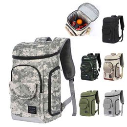 Soft Cooler Bag 35 Cans 100% Leakproof Refrigerator Backpack 600D Waterproof Picnic Backpack Lunch Thermal Insulated Bag Y220524