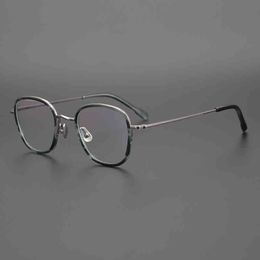 square spectacle frame hawksbill color ultra light plate can be equipped with myopia manual fashionable men's and women's spectacle