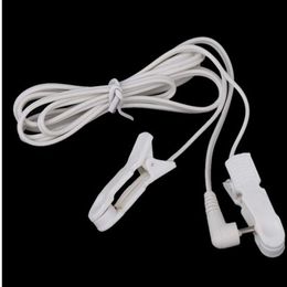 ears massage Canada - electronic medical Ear Clip Lead Wire Cable line for Therapy Tens EMS Unit Massage Machine .DC2.5MM &1.2M -196D