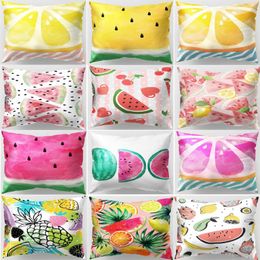 Pillow Case Fruit Cover Long Decorative Rectangular Pillowcase 50 30 Cm Watermelon For Sofa Chair Home Decor Strawberry BananaPillow