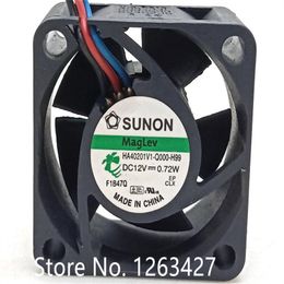 Wholesale fan: HA40201V1-Q000-H99 4cm 4020 12V 0.72W three-wire silent industrial computer router fan