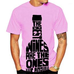 Men's T-Shirts The Wine Is With Friends T Shirt, Slogan, Women,girls Novelty T-Shirt Cool Casual Pride Shirt Men Unisex 2022 Fashio