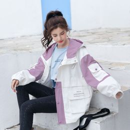 Spring and Autumn Clothing Easing Wild Jacket Outer Clothes Tooling Coat Female Leisure Sport Coat Women Jacket 201029