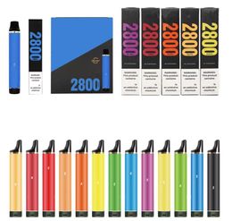 Original flex 2800 puffs Disposable E cigarettes Vape Device starter Kit 850mAh Battery 10ml Pre-Filled pod Pen Authentic wholesale