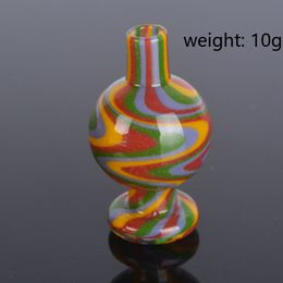 Spinning Carb Cap Other Smoking Accessories Different Color Glass Bong with 25mm OD Bubble for Quartz Banger Nails Dab Rigs Wholesale