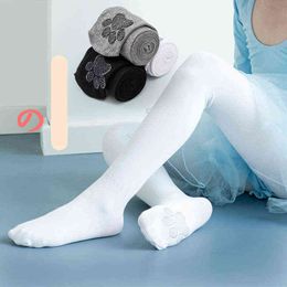 Autumn and Winter Girls Bottoming Socks 3-12y Pantyhose Cartoon Cat Claw Baby Dancing Children's L220716