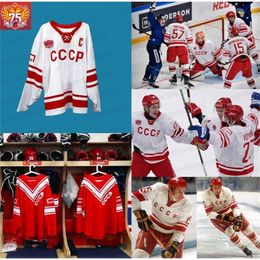 CeoMit 2021 Russian Ice Hockey 75th jersey Yaroslav Askarov Eric O'Dell Vladislav Gavrikov Alexander Ovechkin 57 NIKISHIN 15 KARNAUKHOV Custom