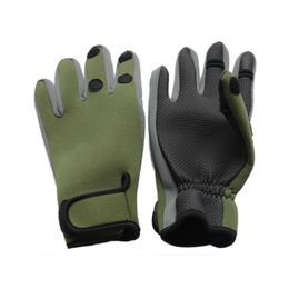 Cycling Gloves Pair Anti-Slip Outdoor Sports 3 Cut Finger Fishing Men Hiking Hunting Tactical CamouflageCycling