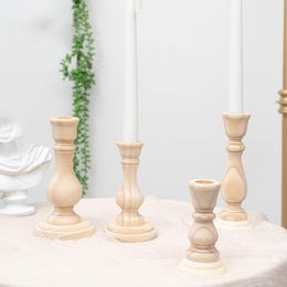 Candle Holders 4/6.88in Wood For Home Decoration Wedding Centrepieces Table Stick Holder Candlestick