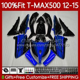 OEM Bodywork For YAMAHA TMAX MAX 500 MAX-500 TMAX-500 2012 2013 2014 2015 Fairings 113No.81 T MAX500 T-MAX500 12-15 Blue black TMAX500 12 13 14 15 Injection mold Body