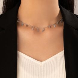 Trendy Star Tassel Clavicle Chain Choker Neckalce for Women Bohemian Leaf Adjustable Party Jewellery Accessories Collar