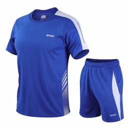 Adult Kids Running Clothes Sets Men Football Jersey Short Sleeve Children Training Uniforms Soccer Jerseys Tracksuit W220418
