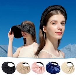 NEW!!! Summer Beach Party Hats Empty Shell Sun Protection Female Folding Hair Band Hats 2022
