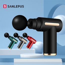 SANLEPUS Mini Massage Gun Massager For Body Neck Back Pain Gout Relief Deep Muscle Relaxation Fitness Slimming One Head 220530