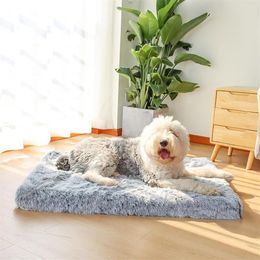 Kennels & Pens Plush Large Dog Bed Sleeping Mat Memory Foam Pet Orthopaedic Washable Cushion Anti-Slip Matteress For Cats Dogs Supp3158