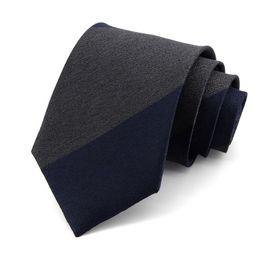 Bow Ties CM Wide Grey Blue Striped Dresses Necktie For Men Business Fashion Formal Work Cravat With Gift BoxBow