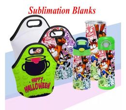 Gift Wrap wholesale sublimation Neoprene Lunch Bags Insulated Tote Bag Reusable Washable Picnic Bag B0817