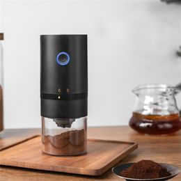 Electric Coffee Grinder Portable Nuts Grains Pepper Cofee Bean Spice Mill USB Rechargeable Machine Professional 220509
