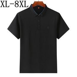 Men's Polos Size 8XL 7XL 6XL 2022 Summer Brand Shirt Men Top Quality Breathable Mens Shirts Fashion Printed HommeMen's Men'sMen's